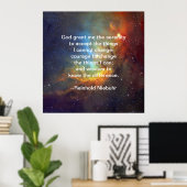 Poster Dieu m'accorde la sérénité (Bureau à domicile)