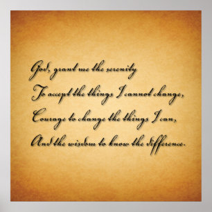 Poster Dieu me donne la sérénité