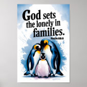 Poster Dieu met le solitaire dans les familles Christian  (Devant)