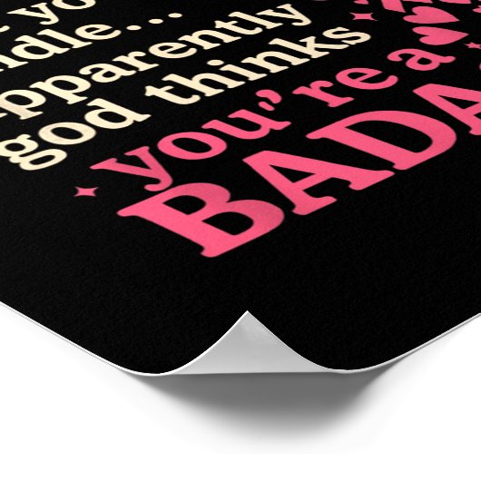 Poster Dieu Ne Donne Que Ce Que Vous Pouvez Manipuler Fun (Coin)