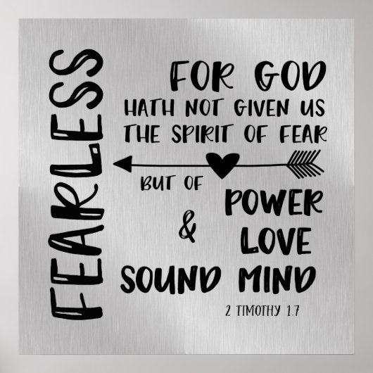 Poster Dieu ne nous a pas donné l'esprit de l'Écriture de (Devant)