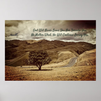 Poster "Dieu Ne Vous Quittera Jamais, Ni Ne Vous Fera Fau