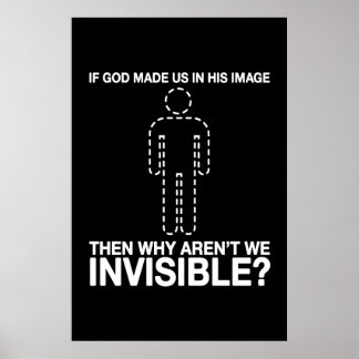 Poster dieu nous a fait à son image, pourquoi ne sommes-n