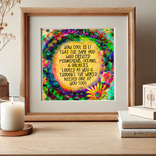 Poster Dieu pensait que le monde avait besoin de toi