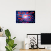 Poster Dieu peut restaurer le verset biblique Joel 2:25 (Bureau à domicile)