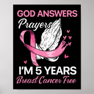 Poster Dieu répond aux prières Cancer du sein Survivant C