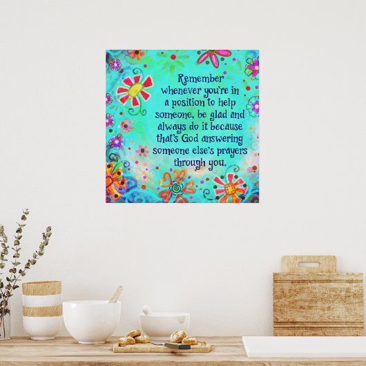 Poster Dieu Répond Aux Prières Par Vous (Cuisine)