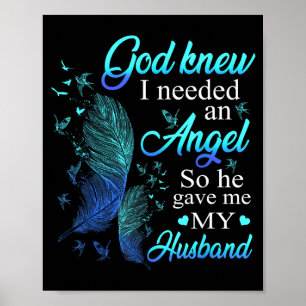 Poster Dieu savait que j'avais besoin d'un ange alors il