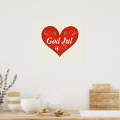 Poster Dieu scandinave Jul Coeur de Noël (Cuisine)