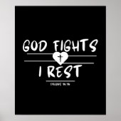 Poster Dieu se bat, je me repose - Exode 14:14 (Devant)