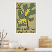Poster Dieu seul peut faire des arbres 1938 WPA (Cuisine)