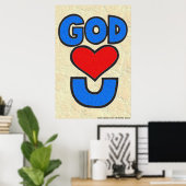 Poster Dieu t'aime (Bureau à domicile)