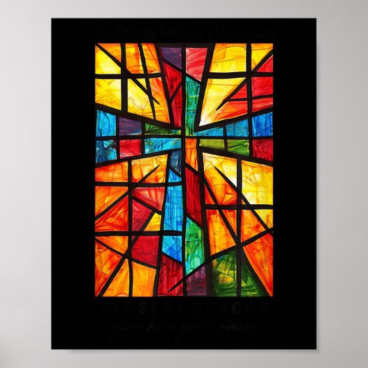 Poster Dieu Transforme Des Pièces Cassées En Chefs-D'Oeuv (Devant)