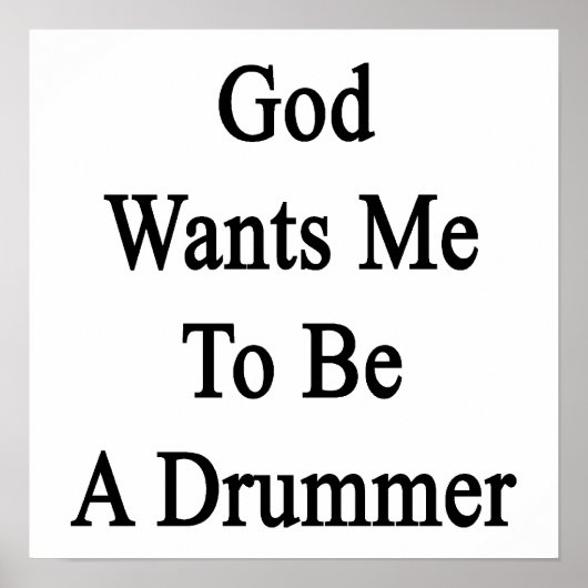 Poster Dieu Veut Que Je Sois Un Drummer (Devant)