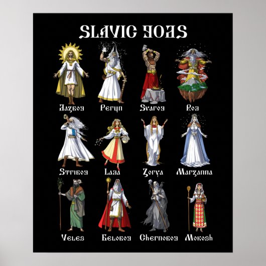 Poster Dieux de mythologie slave (Devant)