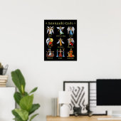 Poster Dieux de mythologie sumérienne Anunnaki (Bureau à domicile)