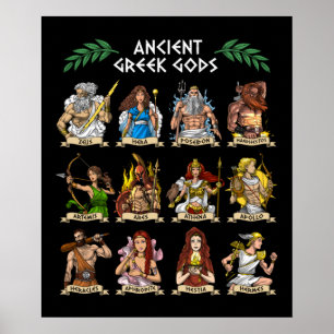 Poster Dieux grecs anciens