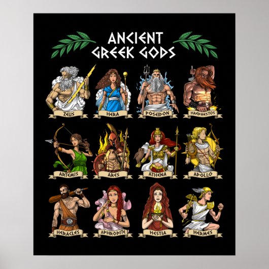 Poster Dieux grecs anciens (Devant)