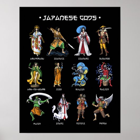 Poster Dieux japonais (Devant)
