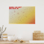 Poster Dieux Je Ne Crois Pas En (Cuisine)