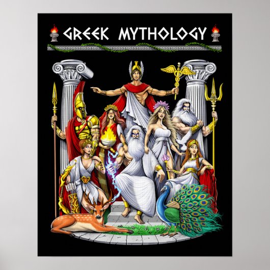 Poster Dieux mythologiques grecs (Devant)