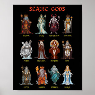 Poster Dieux slaves Païens slaves Mythologie ancienne Ukr