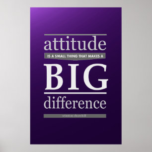 Poster Différence d'attitude de Winston Churchill petite