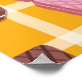 Poster Différentes gaufres aromatisées sans soudure arriè (Coin)