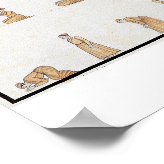 Poster Différentes positions du Corps pendant la prière d (Coin)