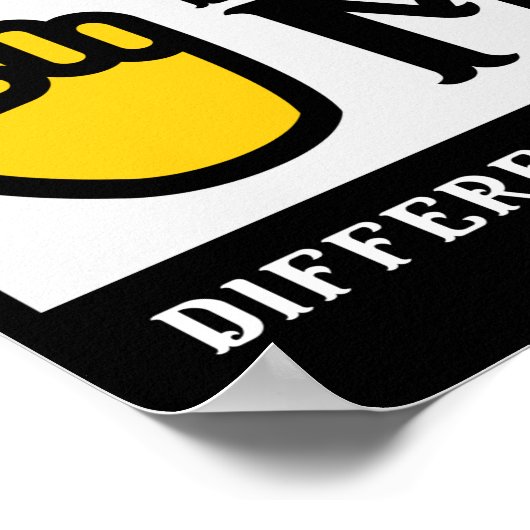 Poster DIFFÉRENTS, PAS MOINS de la sensibilisation à la l (Coin)