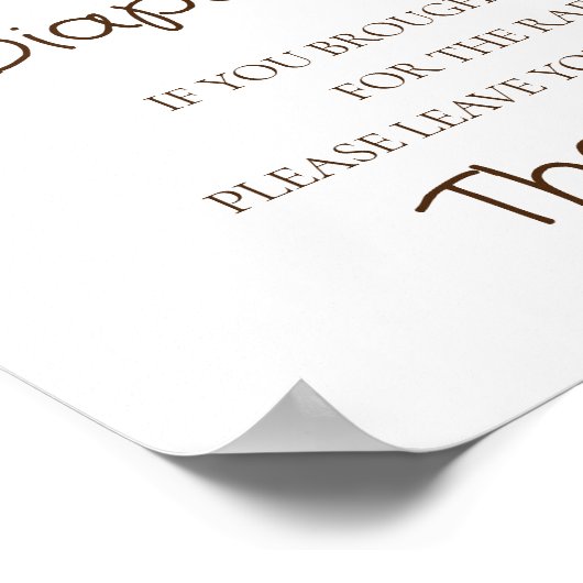 Poster DIFFÉRENTS Raffle Signe Teddy Bébé local (Coin)