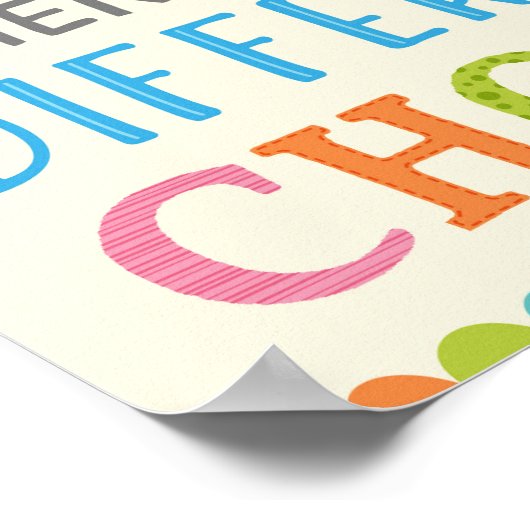 Poster Différents résultats Différents choix Classroom Po (Coin)