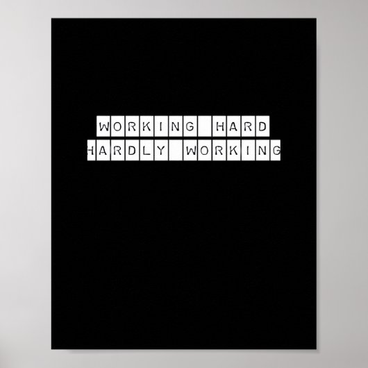Poster Difficile à travailler - Vibes de travail (Devant)