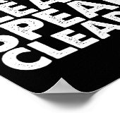 Poster Difficile d'oreille sourde déficient auditif ASL S (Coin)