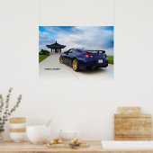 Poster "Diffuse" Nissan GT-R R35 Feeling Dodger Blue (Cuisine)