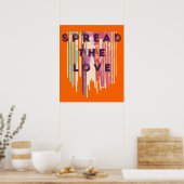 Poster Diffuser L'Amour Fondu Couleurs Citations Positive (Cuisine)