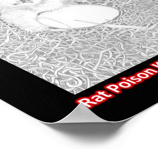 POSTER DIFFUSER LE MOT RAT POISON KILLS AIDER LA FAUNE (Coin)