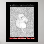 POSTER DIFFUSER LE MOT RAT POISON KILLS AIDER LA FAUNE (Devant)