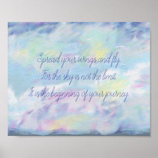 Poster Diffuser vos ailes et l'affiche de vol (Devant)