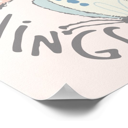 Poster Diffuser vos ailes Papillons Message inspirant (Coin)