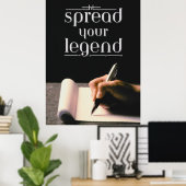 Poster Diffuser votre légende (Bureau à domicile)