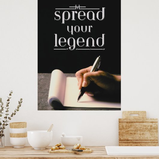 Poster Diffuser votre légende (Cuisine)