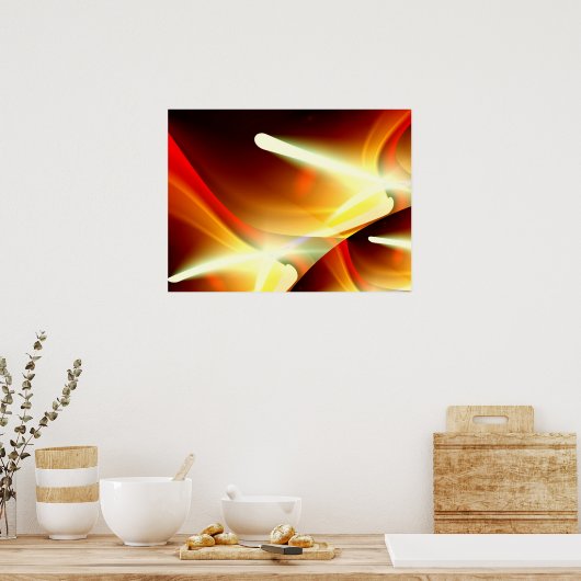 Poster Digital Abstrait - Computer Art Modern (Cuisine)