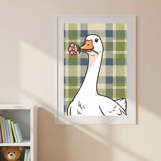 Poster Digital and Physical Print with Cute Duck 