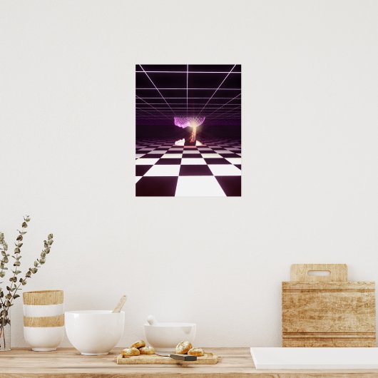 Poster Digital Birth [synthwave aesthetics] (Cuisine)