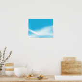 POSTER DIGITAL BLUE SKI BLANC NUAGES PÂTES RANDOM (Cuisine)