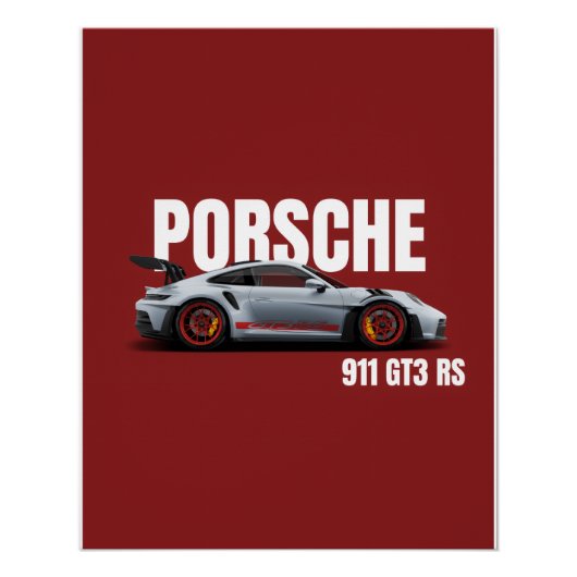 Poster digital Porsche 911 GT3 RS  (Devant)