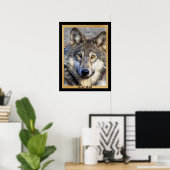 Poster Dignité du loup gris (Bureau à domicile)