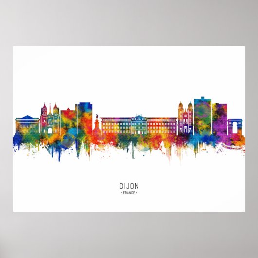 Poster Dijon France Horizon (Devant)