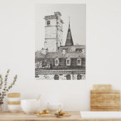 Poster Dijon Rooftops France.2008 (Cuisine)